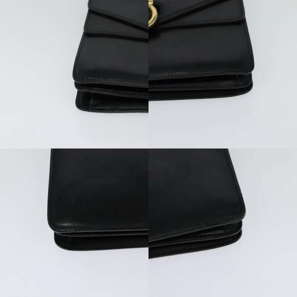 CELINE Hand Bag Leather Black Gold - Picture 10 of 12
